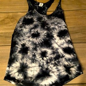 Black and white tie dye Tank Top.